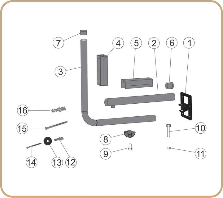 Actual product image Lanco Folding wall bracket for roof boxes