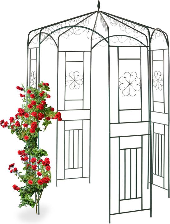 Actual product image Relaxdays Metal Rose Pavilion (160 cm, 160 cm)