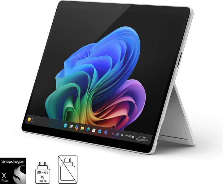 Produktbild Microsoft Surface Pro – Copilot+ PC (Netzteil separat erhältlich) – 11. Edition (13", Snapdragon X Plus X1P-64-100, 16 GB, 512 GB, Ohne Tastaturlayout)