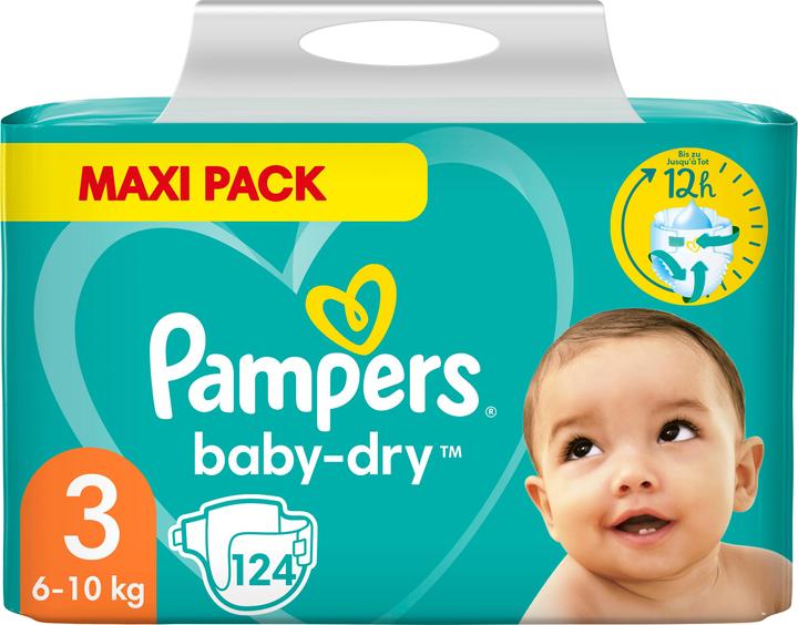 Produktbild Pampers Baby-Dry (Gr. 3, Halbmonatsbox, 124 Stück)