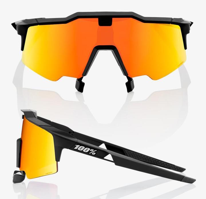Actual product image 100% Speedcraft Air (Soft Tact Black, HiPer Red Multilayer Mirror)