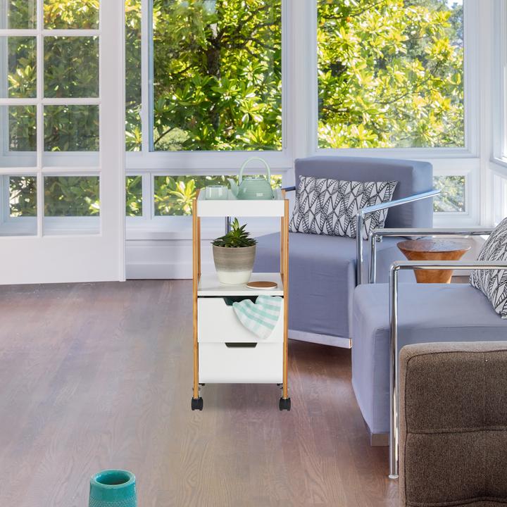 Actual product image Relaxdays Kitchen Trolley with Drawers