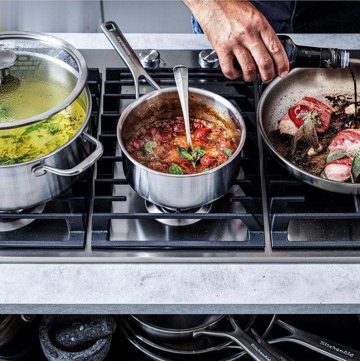 Actual product image KitchenAid 3PLY Cvd Saucepan 16cm / 1.50L Uncoated (16 cm, Saucepan, Stainless steel)
