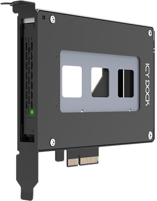 Actual product image Icydock ICY DOCK removable frame U.2/U.3 NVMe SSD f. PCIe slot