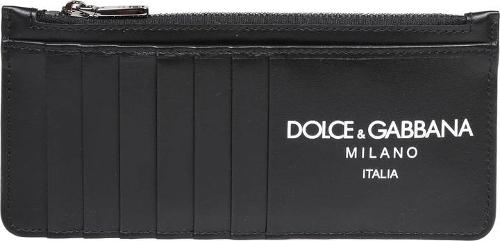 Produktbild Dolce & Gabbana calfskin card holder with black logo