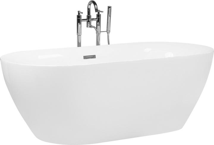 Produktbild Beliani Badewanne freistehend weiss oval 150 x 75 cm CARRERA (202 l, 75 cm)