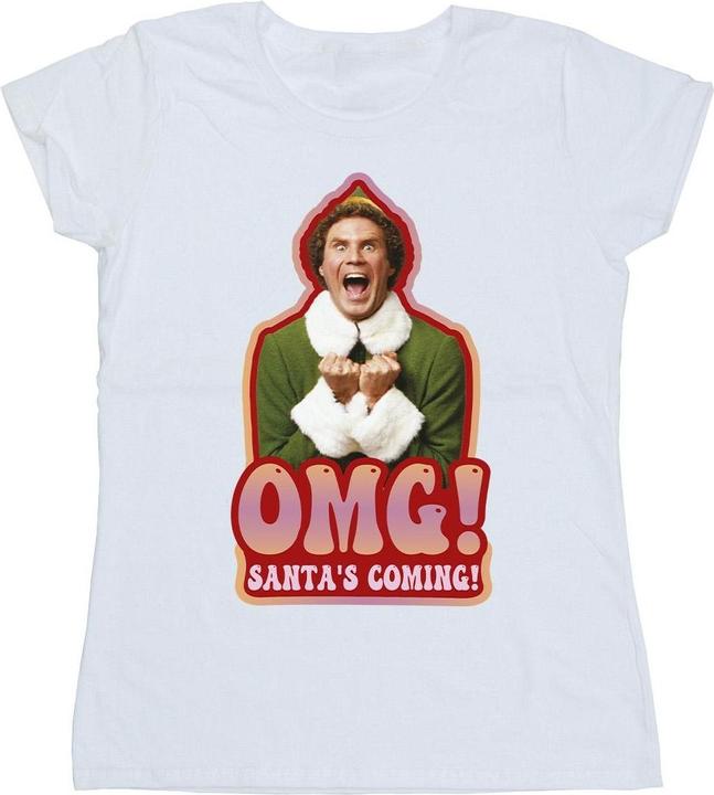 Actual product image Elf Womens/Ladies Santa's Coming Cotton T-Shirt (XL)
