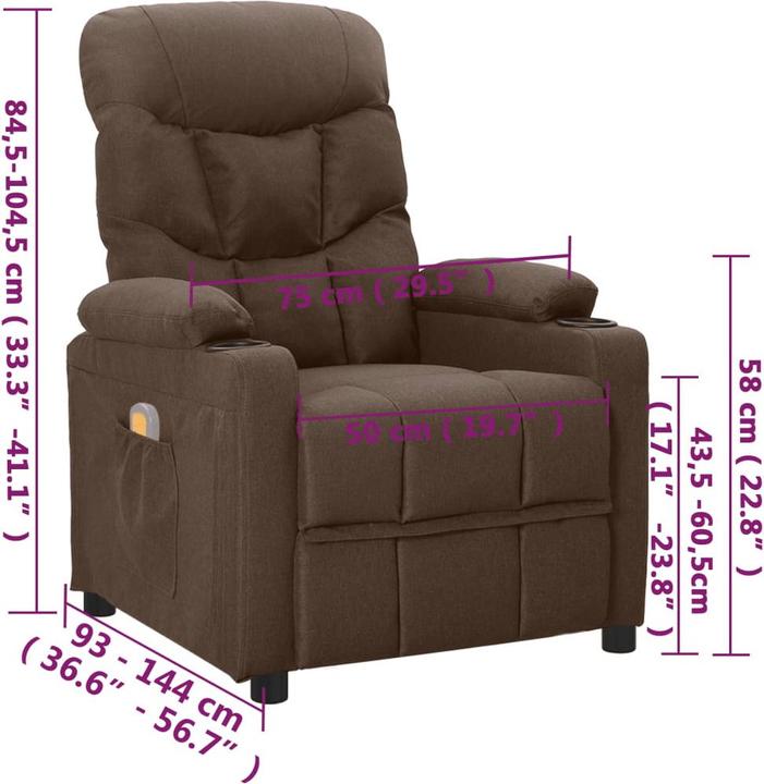 Produktbild VidaXL Elektrischer Massagesessel
