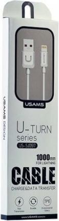 Produktbild Usams Kabel U-Turn lightning 1m bialywhite 2A IPUSBXD02 US-SJ097 (1 m, USB 3.2 Gen 1)