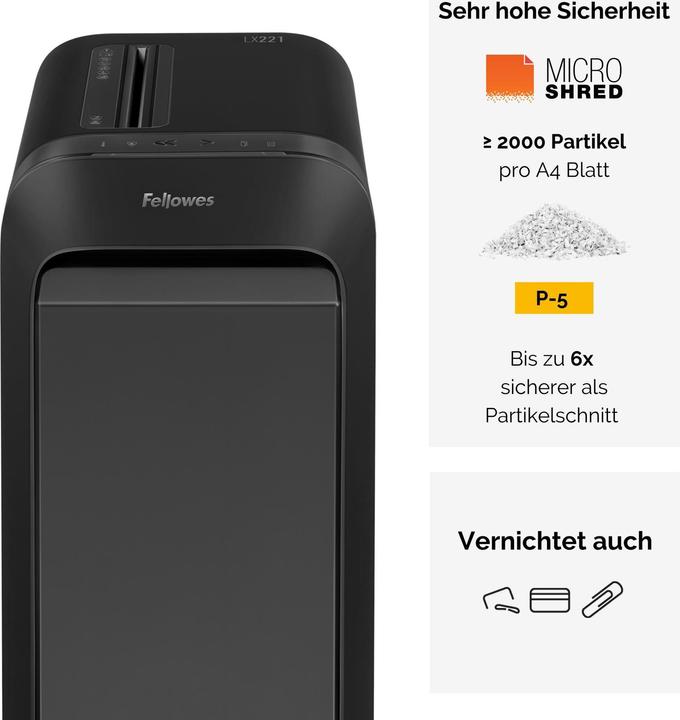 Image du produit Fellowes Powershred LX221 (Micro-coupe)
