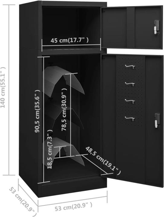Actual product image VidaXL Fedosia (53 x 53 x 140 cm)