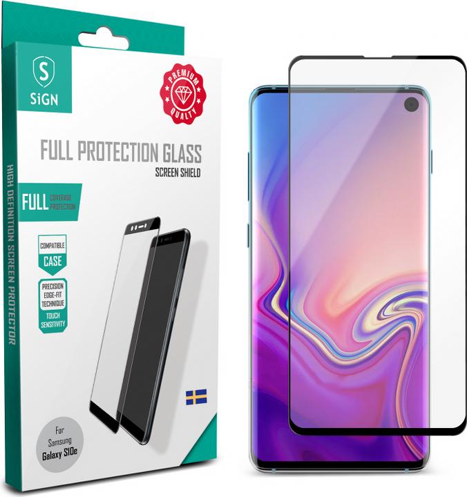 Actual product image SIGN Galaxy S10e Full Cover Screen Protector Tempered Glass (Samsung Galaxy S10e)