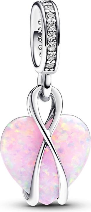 Actual product image Pandora Mama opalescent heart pendant (Zirconia, Sterling silver, Synthetic Opal)