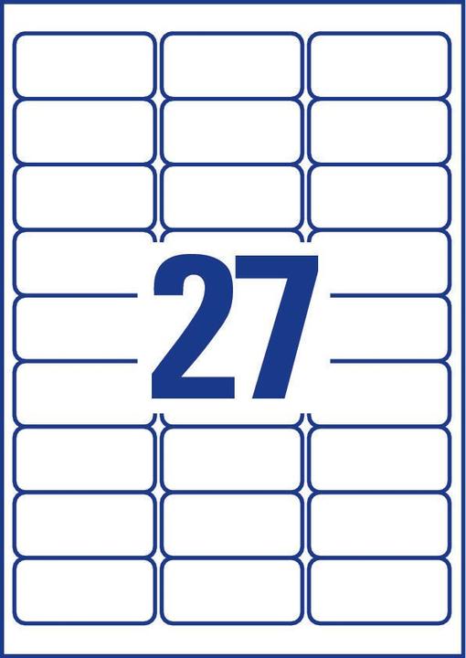 Produktbild Avery L4737REV-25, Stick&Lift Etiketten 63.5x29.6mm, weiss
