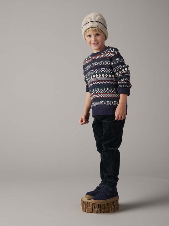 Actual product image Vertbaudet Boys' corduroy trousers with elasticated waistband (86)
