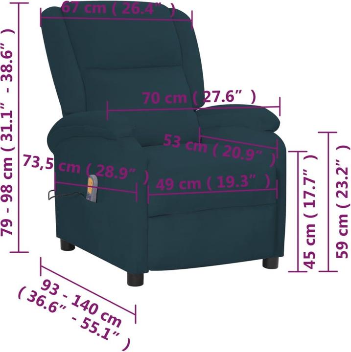 Actual product image VidaXL Electric massage chair