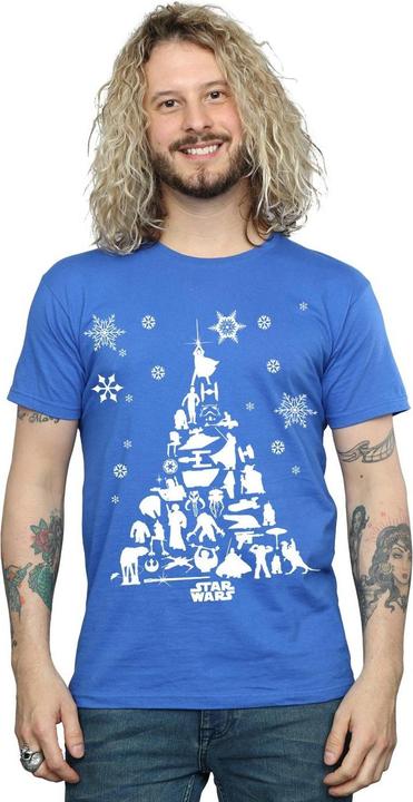 Actual product image Star Wars Mens Christmas Tree T-Shirt (L)