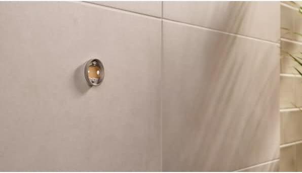 Actual product image tesa MOON GREY Towel rail two-arm incl. adhesive solution without drilling
