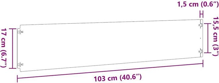 Actual product image VidaXL Lawn edging 30 pcs. Anthracite 20x103 cm Cold-rolled steel garden edging (103 cm)