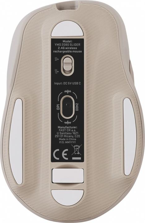 Actual product image Yenkee 2.4 GHz rechargeable wireless mouse with 6 buttons (Wireless)