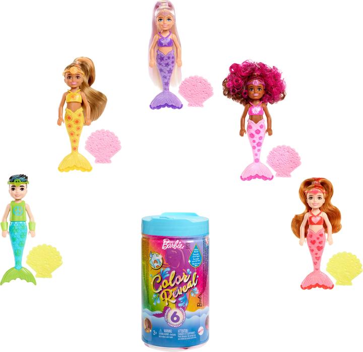 Actual product image Barbie Color Reveal Rainbow Mermaids Chelsea Dolls Assortment Series 1