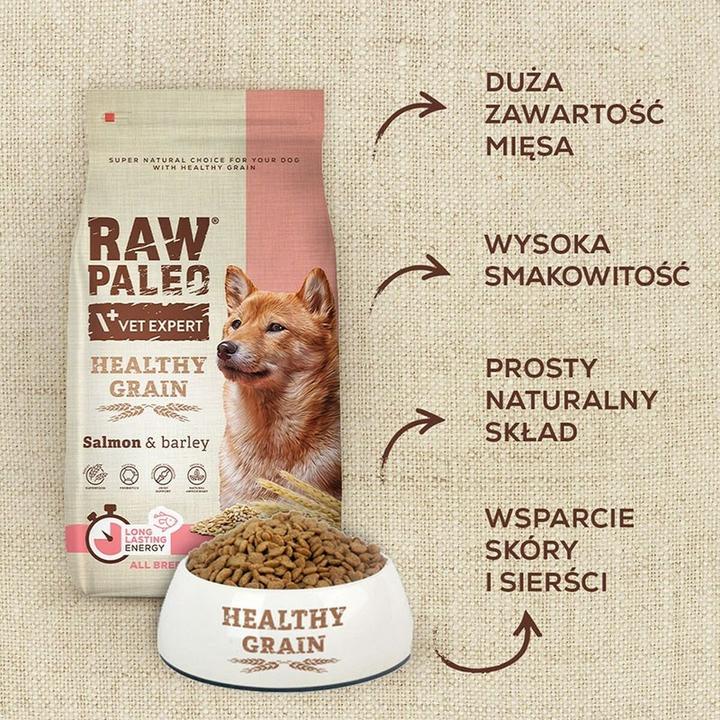 Immagine prodotto Raw Paleo Salmone e orzo Healthy Grain Adult (Adulto, 1 pz., 2000 g)