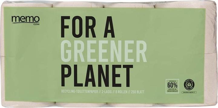 Produktbild Memo Paris MEMO Toilettenpapier Recycling 2-lagig | 250 Blatt (8 x)