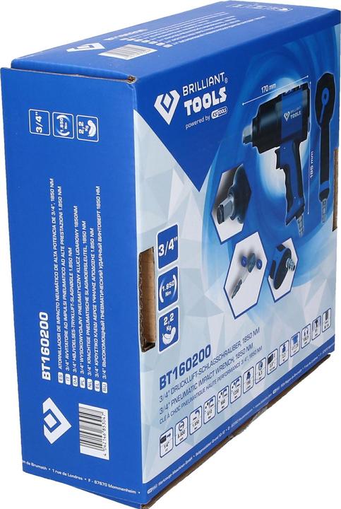 Actual product image Brilliant Tools BT160200 3/4 air impact wrench (Air blast)