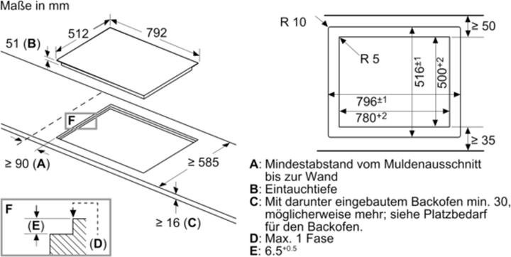 Produktbild Neff TPT 1816 X Flächenbündig, Breite 80 cm