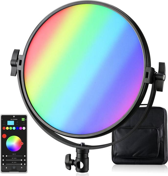 Image du produit Bresser BR -S60 RGB LED Studiolamp - BI -Color Function - 60 Watt - Commande possible via App - Inc (éclairage de studio)