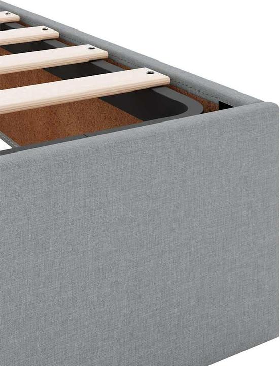 Actual product image VidaXL Ottoman bed without mattress Light grey 160x200 cm fabric (160 x 200 cm)