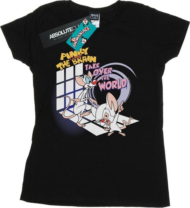 Actual product image Universal Textiles Womens/Ladies Pinky And The Brain Take Over The World Cotton T-Shirt (L)