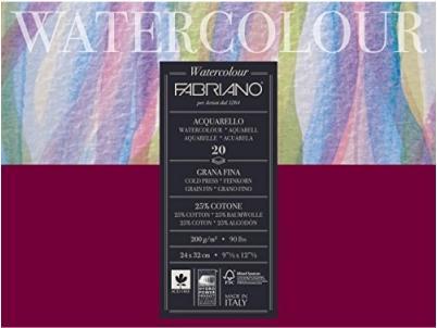 Actual product image Fabriano Watercolour block 20 x 20 cm, 200g/m2, 20 sheets (20 x 20 cm, Hardcover)