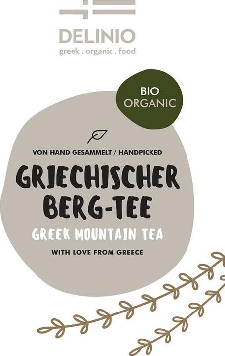 Image du produit Delinio Griechischer Bio Bergtee, 60 gr, SIDERITIS SCARDICA, per hand geerntet, natürliche Trocknung an der (62 g)