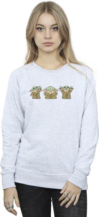 Immagine prodotto Star Wars The Mandalorian Grogu Poses Felpa Donna (XXL)