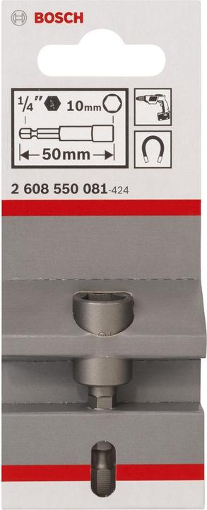 Image du produit Bosch Professional Zubehör Clé à douille, 50 x 10 mm, M 6, avec aimant (10 mm)