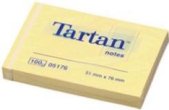Immagine prodotto Tartan Block notes adesivi, 127 x 76 mm, 63 g/m², giallo, 100 fogli (76 x 127 mm)