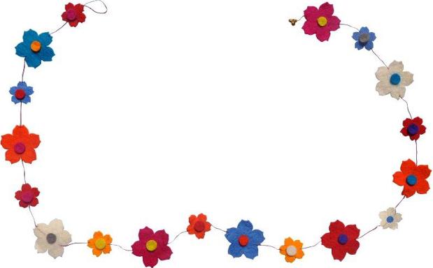Image du produit sense&purpose Guirlande de feutre Fleur faite main plate