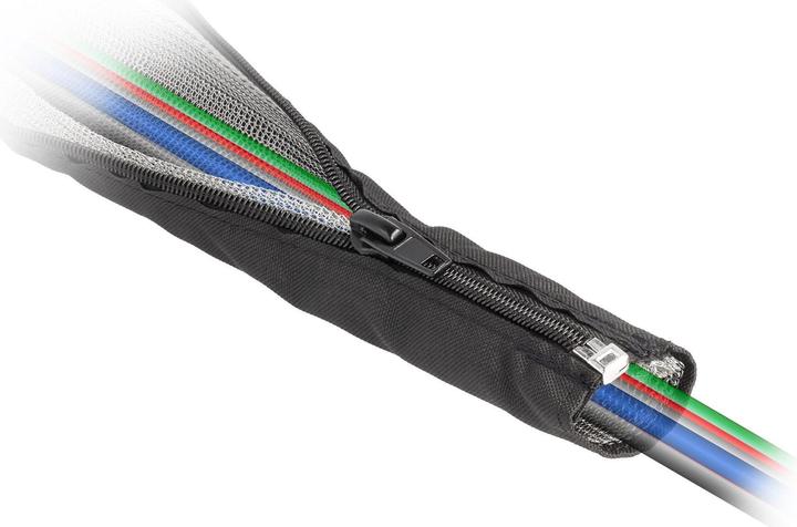 Immagine prodotto Delock Manicotto schermante intrecciato EMC con zip resistente al calore 1 m x 30 mm nero (Tubo cavi, 100 cm)