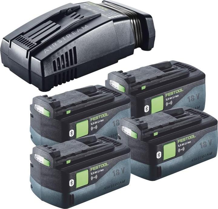 Produktbild Festool Energie Set 4x BP 18 Li 5,0 ASI EU Akkupack 18 V 5,0 Ah ( 4x 577660 ) + SCA 16 (18 V)