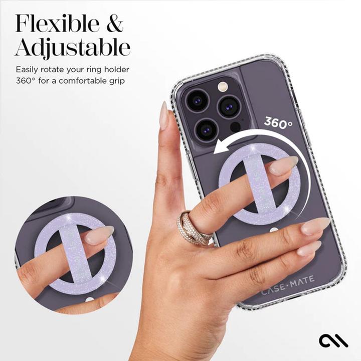 Image du produit Case-Mate Magnetschlaufengriff – MagSafe Fingergriff (Purple Sparkle)