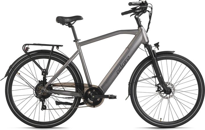 Adore E-Citybike 28" Alu Vélo de ville CV-190 Moteur arrière 45NM / 12,8Ah Anthracite mat (53 cm)