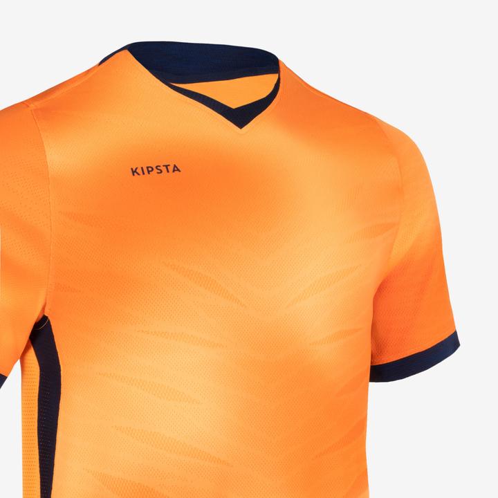 Produktbild Kipsta Damen/Herren Fussball Trikot kurzarm - CLR orange/marineblau (XXL)