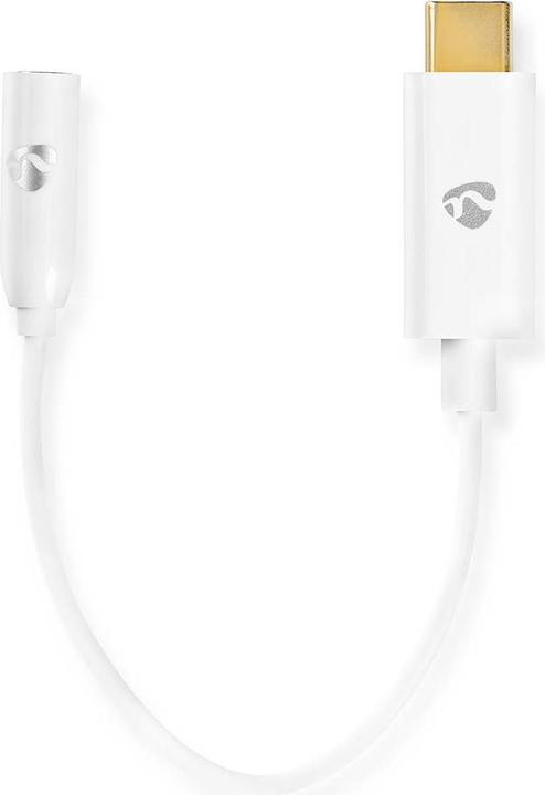 Produktbild Nedis USB-C Stecker -> Klinkenbuchse 3.5mm Länge=15cm, weiss, Blister (3.5mm Klinke, USB Typ C)