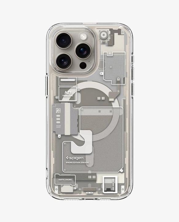 Actual product image Spigen Ultra Hybrid Zero One (MagFit) iPhone 15 Pro Max Case Natural Titanium (Apple iPhone 15 Pro Max)