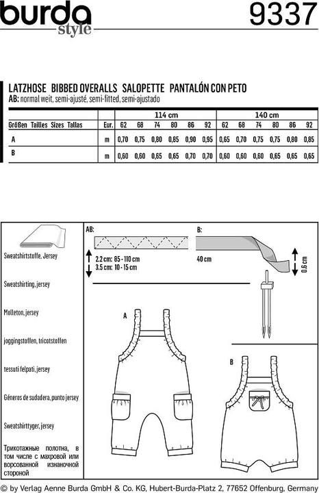 Produktbild Schnittmuster Latzhose