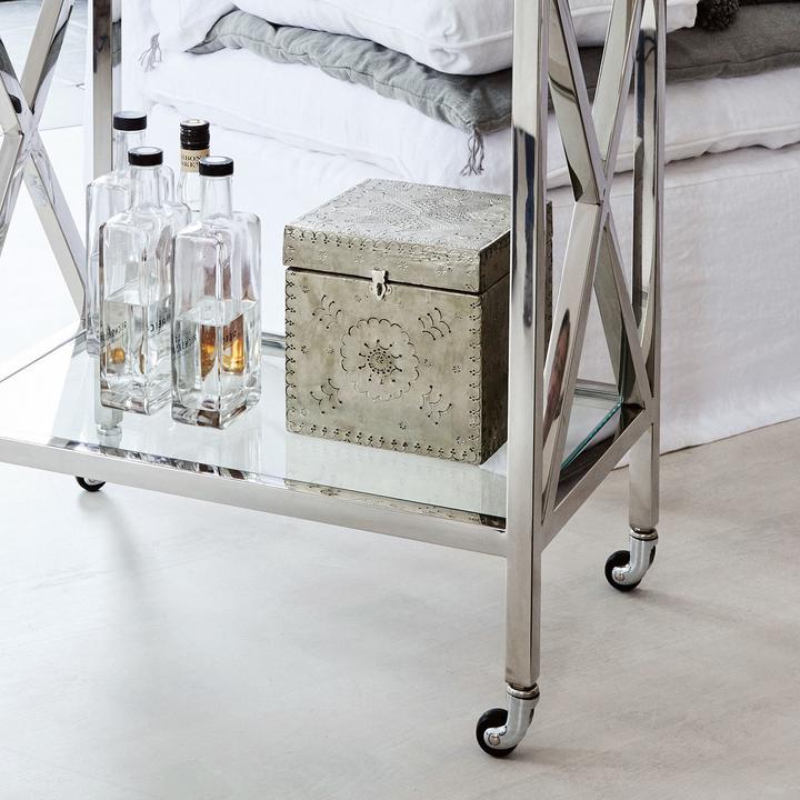 Actual product image Loberon Bar trolley Stamford silver