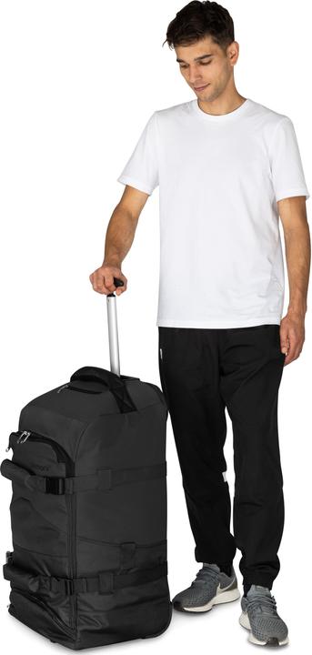 Produktbild Normani Reisetasche mit Rucksackfunktion 90L mit Regenüberzug Schwarz (90 l, L (90 - 115l))