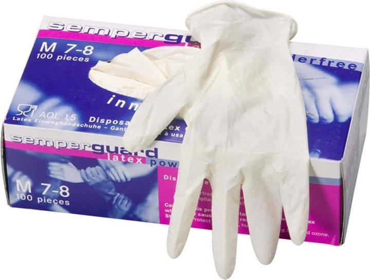 Actual product image Semperguard Disposable natural latex gloves (L)