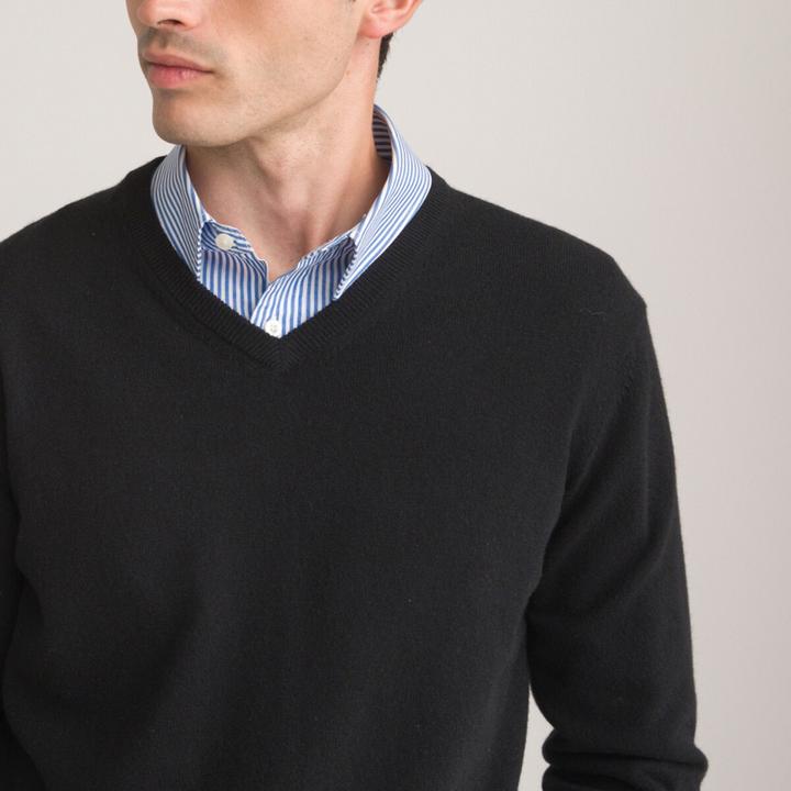 Image du produit La Redoute Collections Pull avec col en V (S)